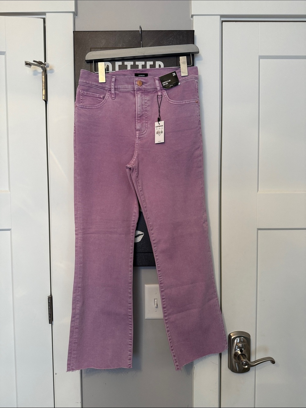 NWT Express Lavender Wide-Leg Jeans - Picture 1 of 4